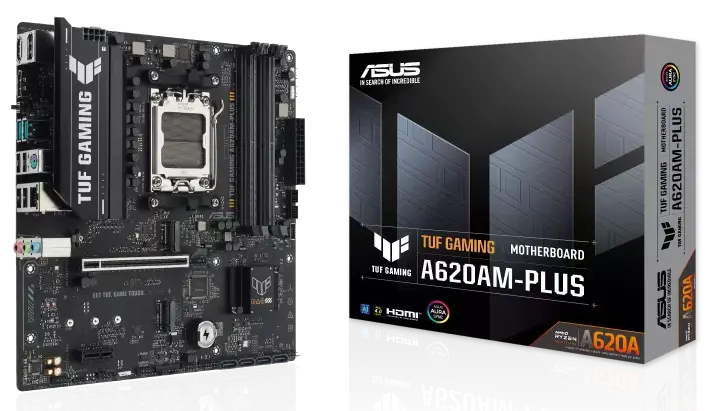 Материнская плата Asus TUF GAMING A620AM-PLUS [AM5, AMD A620, 4xDDR 5, 2xM.2, 1xPCI-E x16, Micro-ATX]
