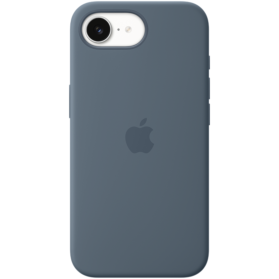 iPhone 17e Silicone Case with MagSafe (MHWE4ZM/A) - Anchor Blue, Model A3646