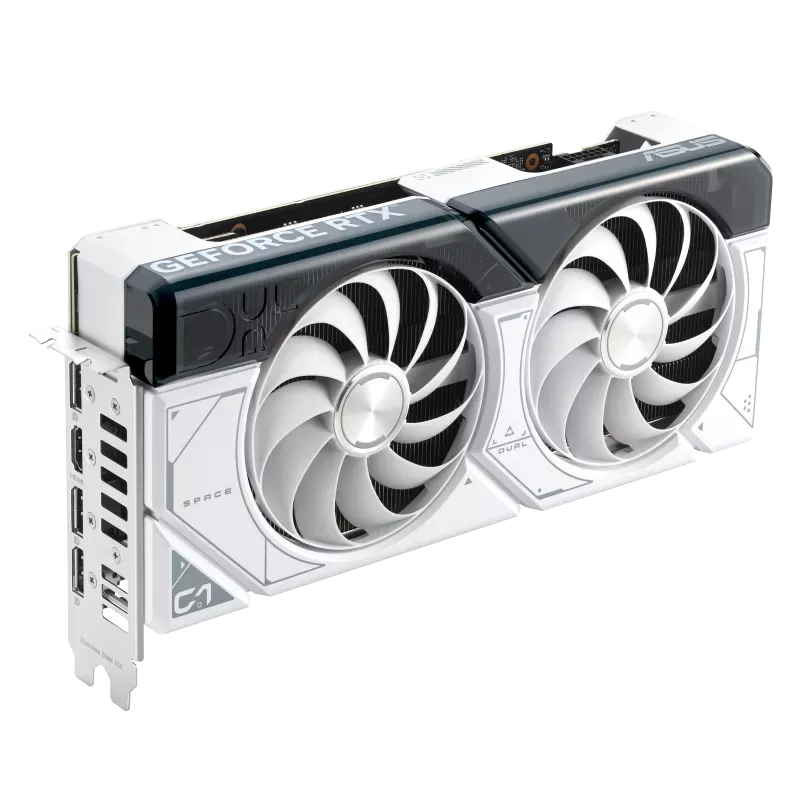 Видеокарта Asus Dual GeForce RTX 4070 SUPER White OC (DUAL-RTX4070S-O12G-WHITE) [12 ГБ, GDDR6X, 192 бит, HDMI, DisplayPort (3 шт)]