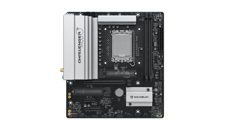 Материнская плата Maxsun Challenger Z890M WIFI (Challenger Z890M WIFI) [LGA 1851, Intel Z890, 2xDDR 5, 2xM.2, 1xPCI-E x16, Micro-ATX]