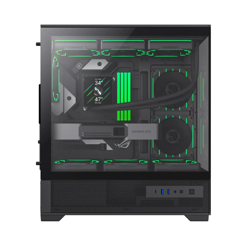 Корпус GameMax VISTA 2 AB (9101-0800R0037) [Midi Tower, 1 x 120 мм, черный]