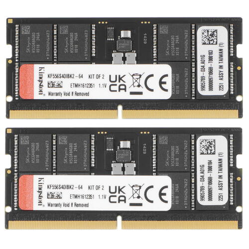 Комплект оперативной памяти для ноутбука Kingston Fury Impact (KF556S40IBK2-64) [64 ГБ, DDR 5, 5600 МГц, 1.1 В, KIT]