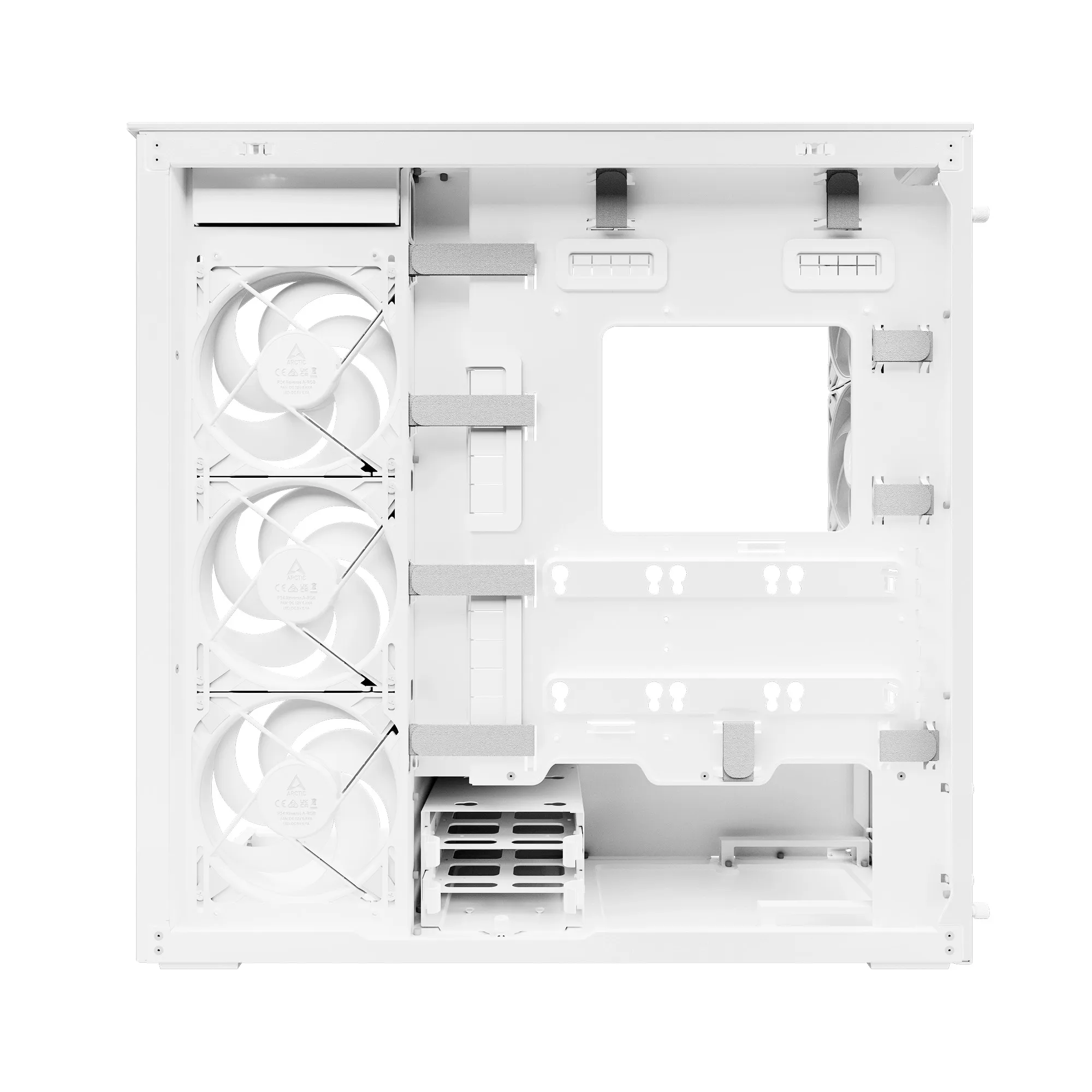 Корпус Arctic Xtender VG White(Clear Glass) (ACPCC00017A) [Full Tower, 2×120 мм + 3×140 мм A-RGB, Белый]