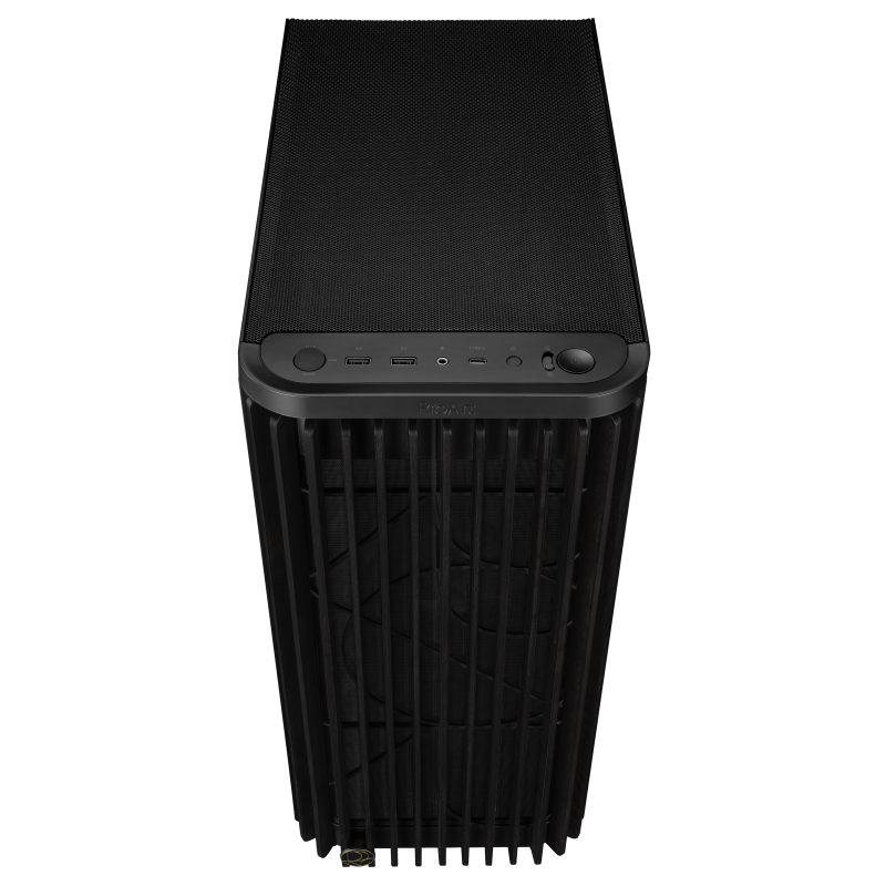Корпус Asus PROART PA401 WOOD TG (90DC00M0-B39000) [Midi Tower, 1 x 120 мм, 2 x 160 мм, черный]