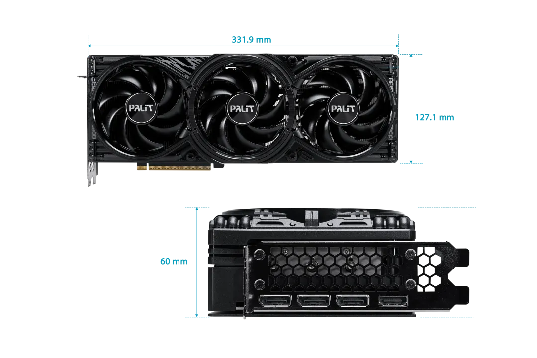 Видеокарта Palit RTX 5070 GAMINGPRO OC 12GB (NE75070T19K9-GB2050A) [12 ГБ, GDDR7, 192 бит, HDMI, DisplayPort (3 шт)]