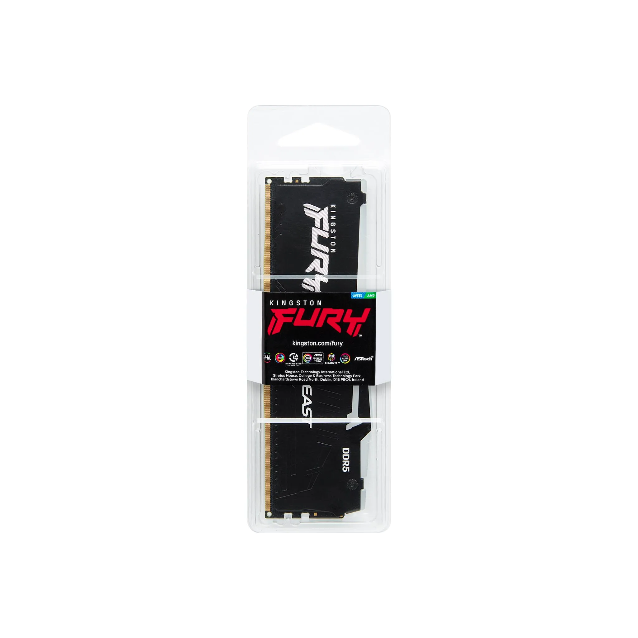 Оперативная память Kingston Fury Beast RGB XMP (KF564C32BBA-32) [32 ГБ, DDR 5, 6400 МГц, 1.4 В, подсветка]
