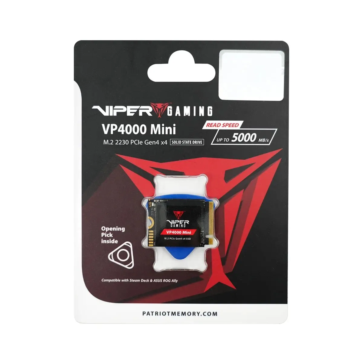 SSD-накопитель Patriot VP4000 Mini (VP4000M1TBM23) [1 ТБ, M.2, PCI-E, 5000/3500 МБ/с]