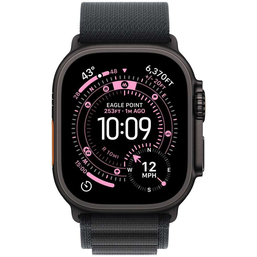 Смарт часы Apple Watch Ultra 3 GPS + Cellular 49mm (MF0Q4QR/A) Black Titanium Case with Black Alpine Loop - Small,Model A3281