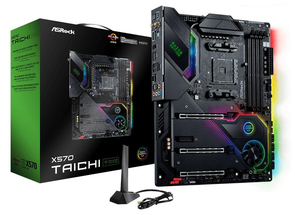 Материнская плата ASRock X570 TAICHI RAZER EDITION [AM4, AMD X570, 4xDDR 4, 2xM.2, 2xPCI-E x16, Standard-ATX]