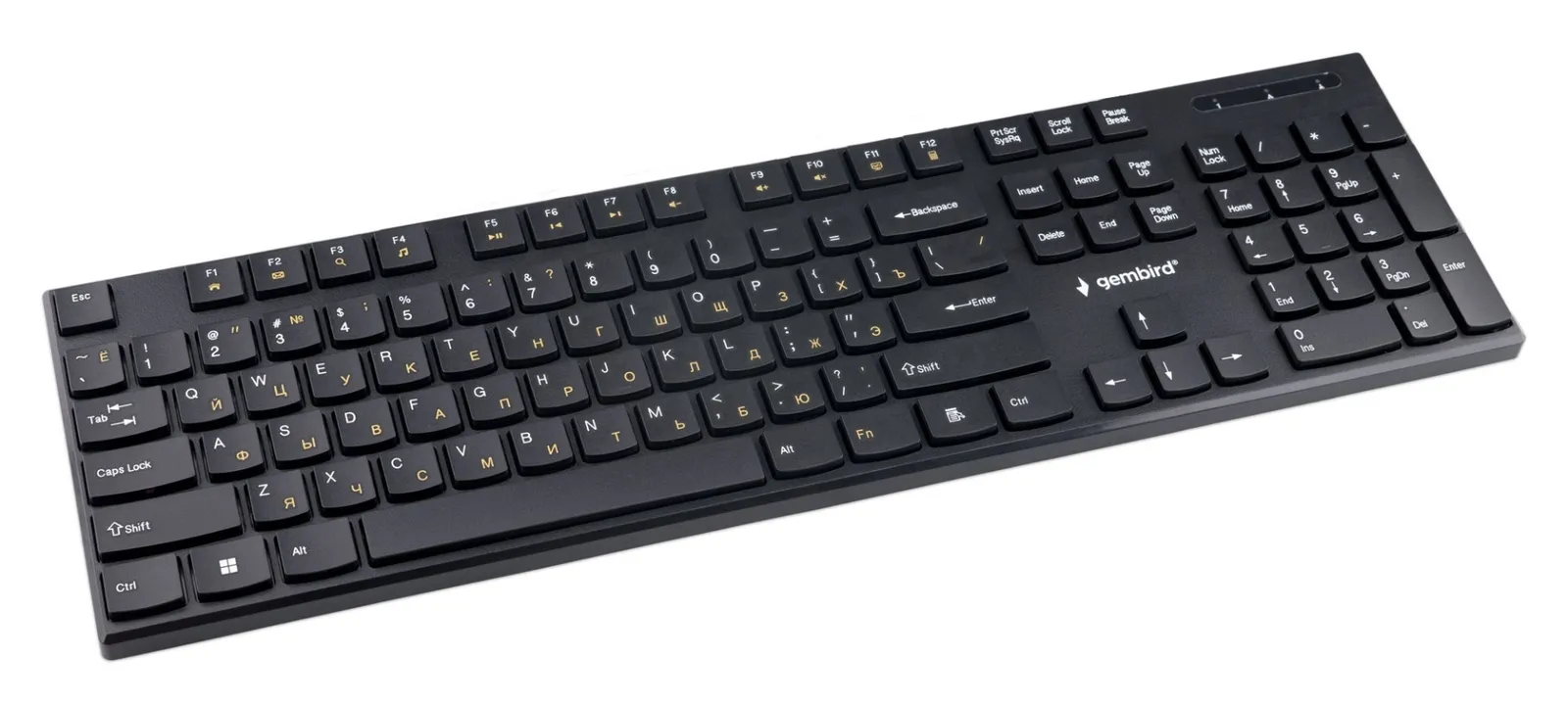 Клавиатура Gembird KBW-250 [мембранная, беспроводная, черная]