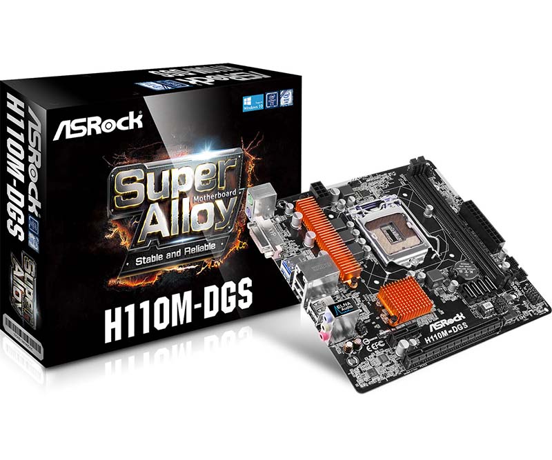 Материнская плата ASRock H110M-DGS R3.0 [LGA 1151, Intel H110, 2xDDR 4, 1xPCI-E x16, Micro-ATX]
