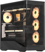 Корпус Formula V Crystal U9 PA Black [Midi Tower, 4 x 120 мм ARGB, черный]