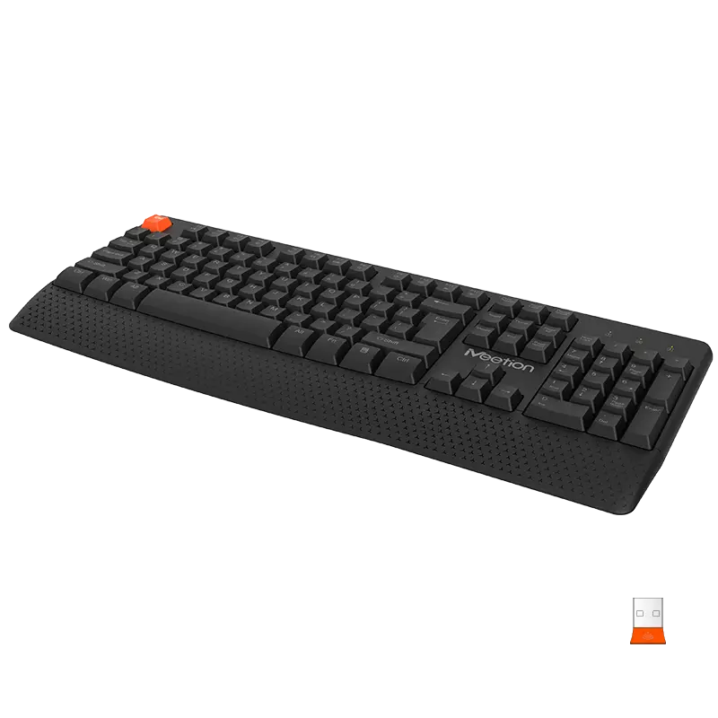 Клавиатура+мышь MeeTion C4130 (MT-C4130 Black) [мембранная, беспроводная, черная]