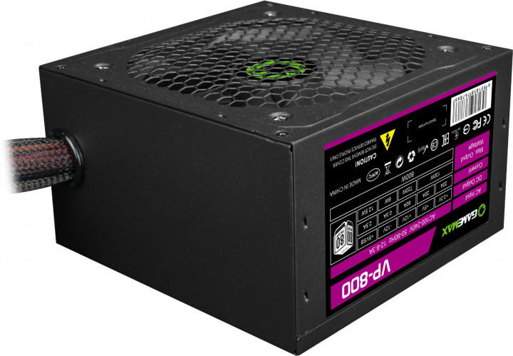 Блок питания ПК GameMax VP-800, [800 Вт, 6x SATA, 2x 6+2 pin PCIe, 1x 4+4 pin CPU]