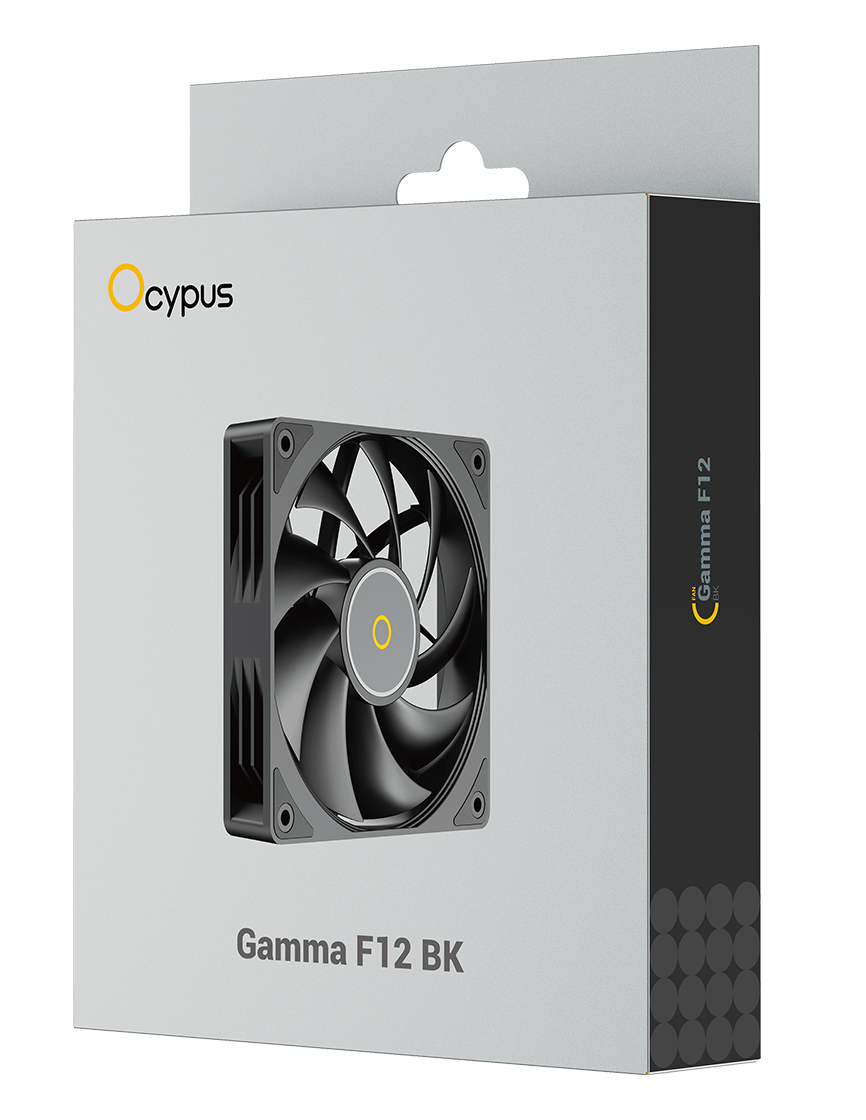 Вентилятор для корпуса Ocypus Gamma F12 BK [120 x 120 мм, 1300 об/мин, 44.55 CFM, 24.5 дБ, PWM]
