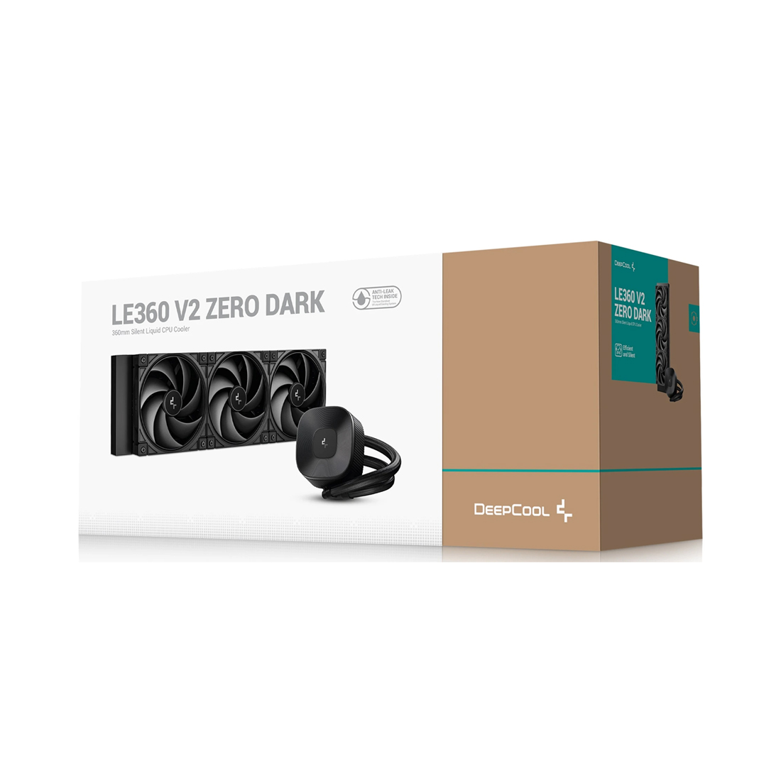 Система охлаждения DeepCool LE360 V2 ZERO DARK [120 мм, 1600 об/мин, 24.96 дБ(A), 4 pin, 3 pin]