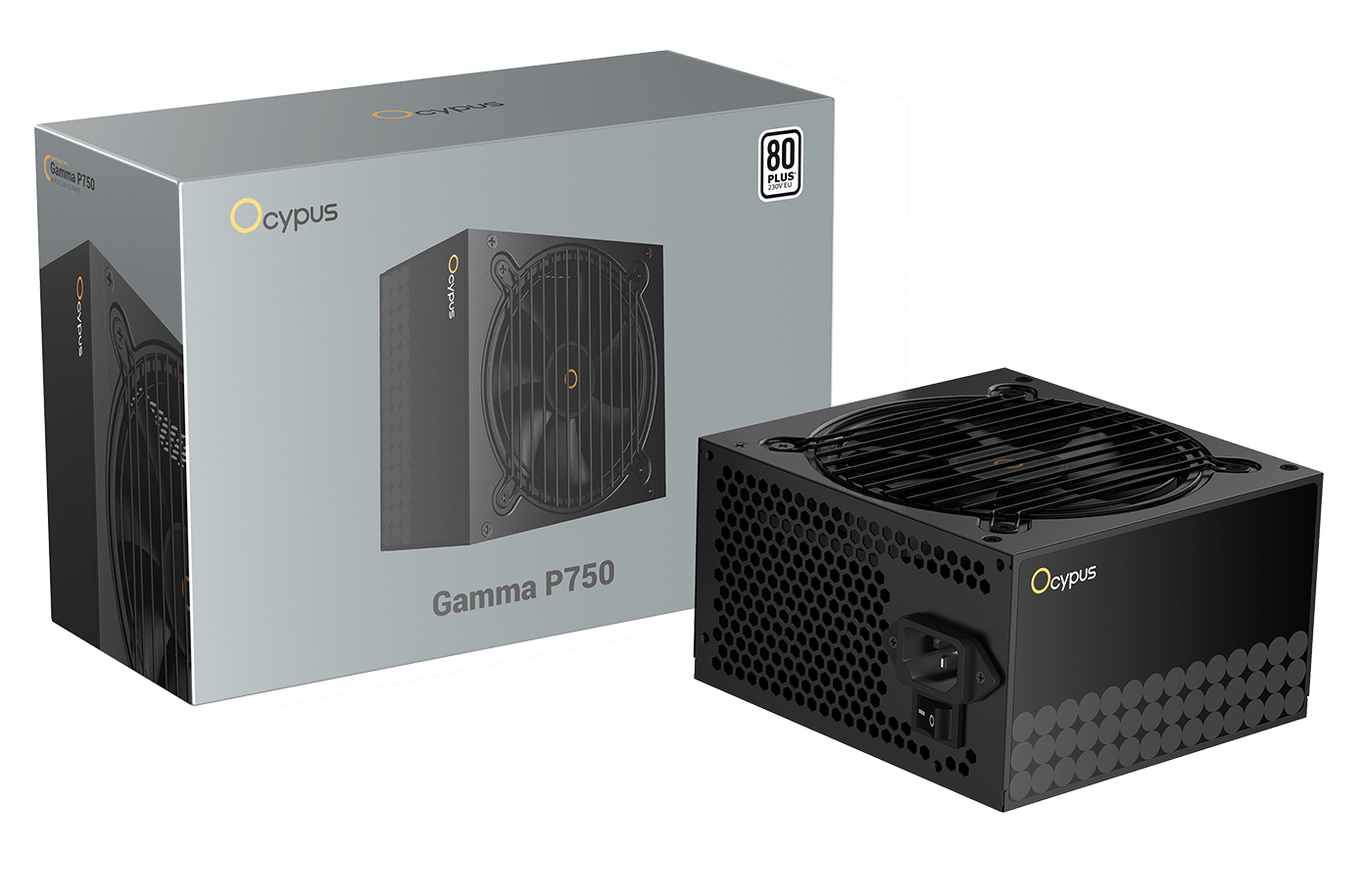 Блок питания Ocypus Gamma P750 (Gamma-P750-W1HDBK024X-EU) [750 Вт, 80 PLUS Standart, 8x SATA, 2 x 6+2 pin PCIe, 2x 4+4 pin CPU, ATX]