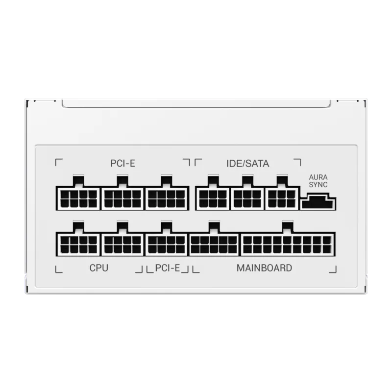 Блок питания GameMax RGB-Smart 1050 PRO WH (2109-1050B0055) [1050 Вт, 80 PLUS Gold, 10x SATA, 1 x 16 pin (12VHPWR), 3 x 6+2 pin PCIe, 2x 4+4 pin CPU, ATX]