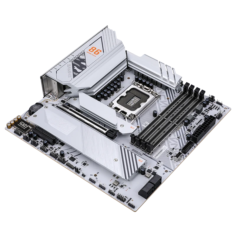 Материнская плата Colorful CVN B860M GAMING FROZEN V20 [LGA 1851, Intel B860, 4xDDR 5, 3xM.2, 1xPCI-E x16, Micro-ATX]