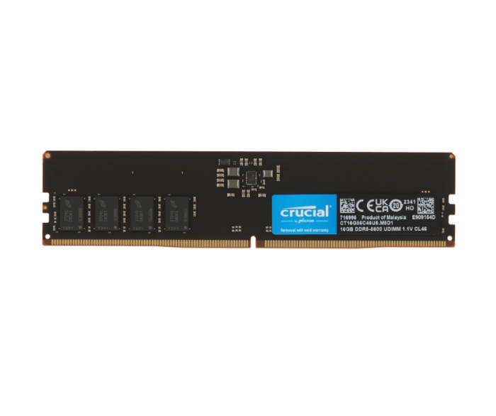 Оперативная память Crucial DIMM DDR5 (CT16G56C46U5) [16 ГБ, DDR 5, 5600 МГц, 1.1 В]