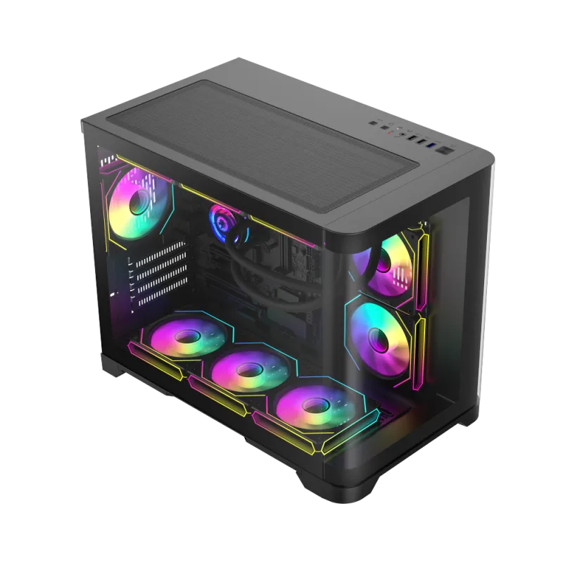 Корпус GameMax HYPE-M Black (9101-0000R0185) [Mini Tower, 1 x 120 мм, черный]