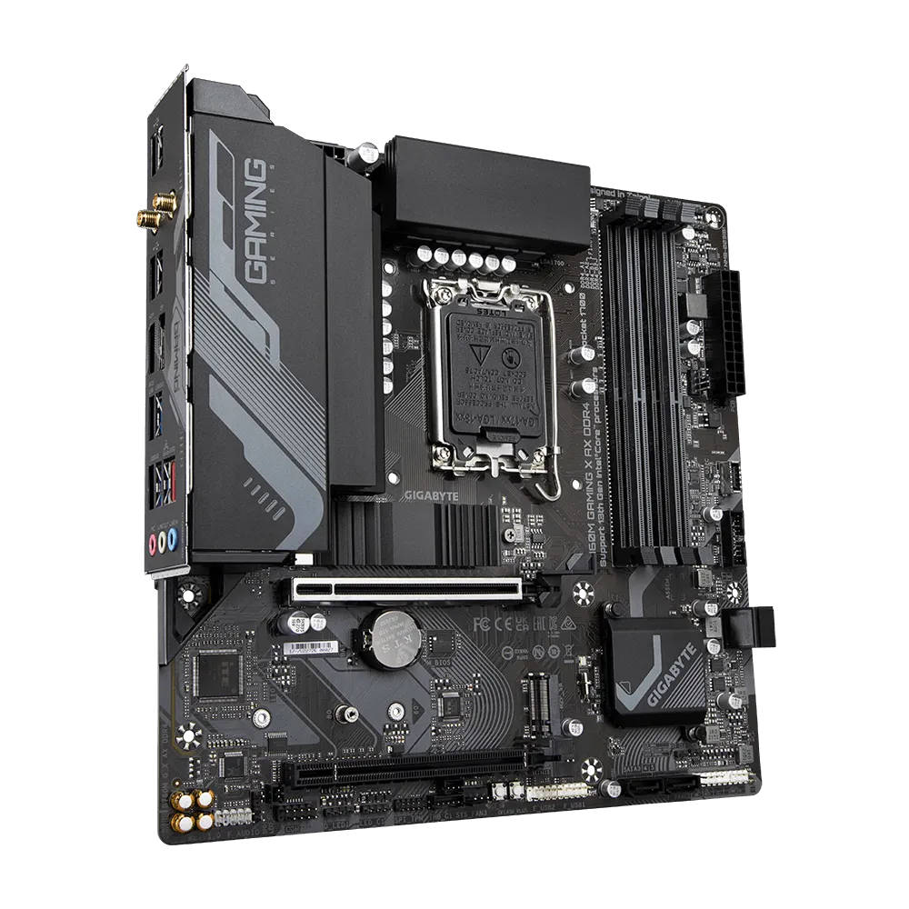 Материнская плата Gigabyte B760M GAMING X AX DDR4 [LGA 1700, Intel B760, 4xDDR 4, 2xM.2, 2xPCI-E x16, Micro-ATX]