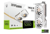 Видеокарта Zotac RTX 5060 TWIN EDGE WHITE OC (ZT-B50600Q-10M) [8 ГБ, GDDR7, 128 бит, HDMI, DisplayPort (3 шт)]