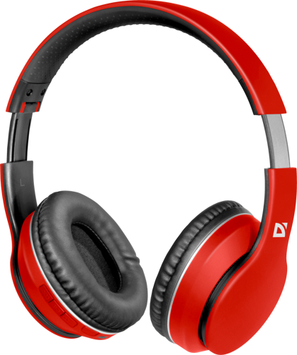 Наушники беспроводные Defender FreeMotion B580, красный, BT - купить в интернет-магазине Forcecom.kz Наушники беспроводные Defender FreeMotion B580, красный, BT