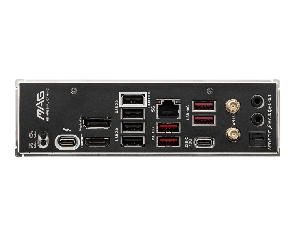 Материнская плата MSI MAG B860 TOMAHAWK WIFI [LGA 1851, Intel B860, 4xDDR 5, 3xM.2, 2xPCI-E x16, Standard-ATX]