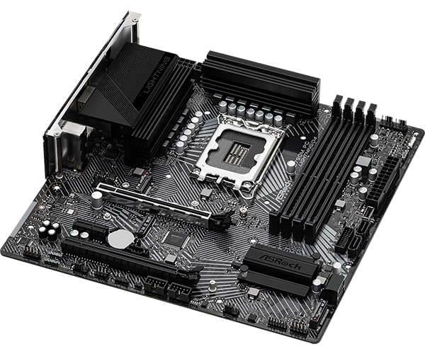 Материнская плата ASRock Z790M PG LIGHTNING/D4 [LGA 1700, Intel Z790, 4xDDR 4, 2xM.2, 2xPCI-E x16, Micro-ATX]