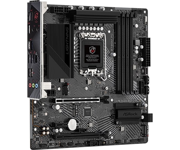 Материнская плата ASRock Z790M PG LIGHTNING/D4 [LGA 1700, Intel Z790, 4xDDR 4, 2xM.2, 2xPCI-E x16, Micro-ATX]