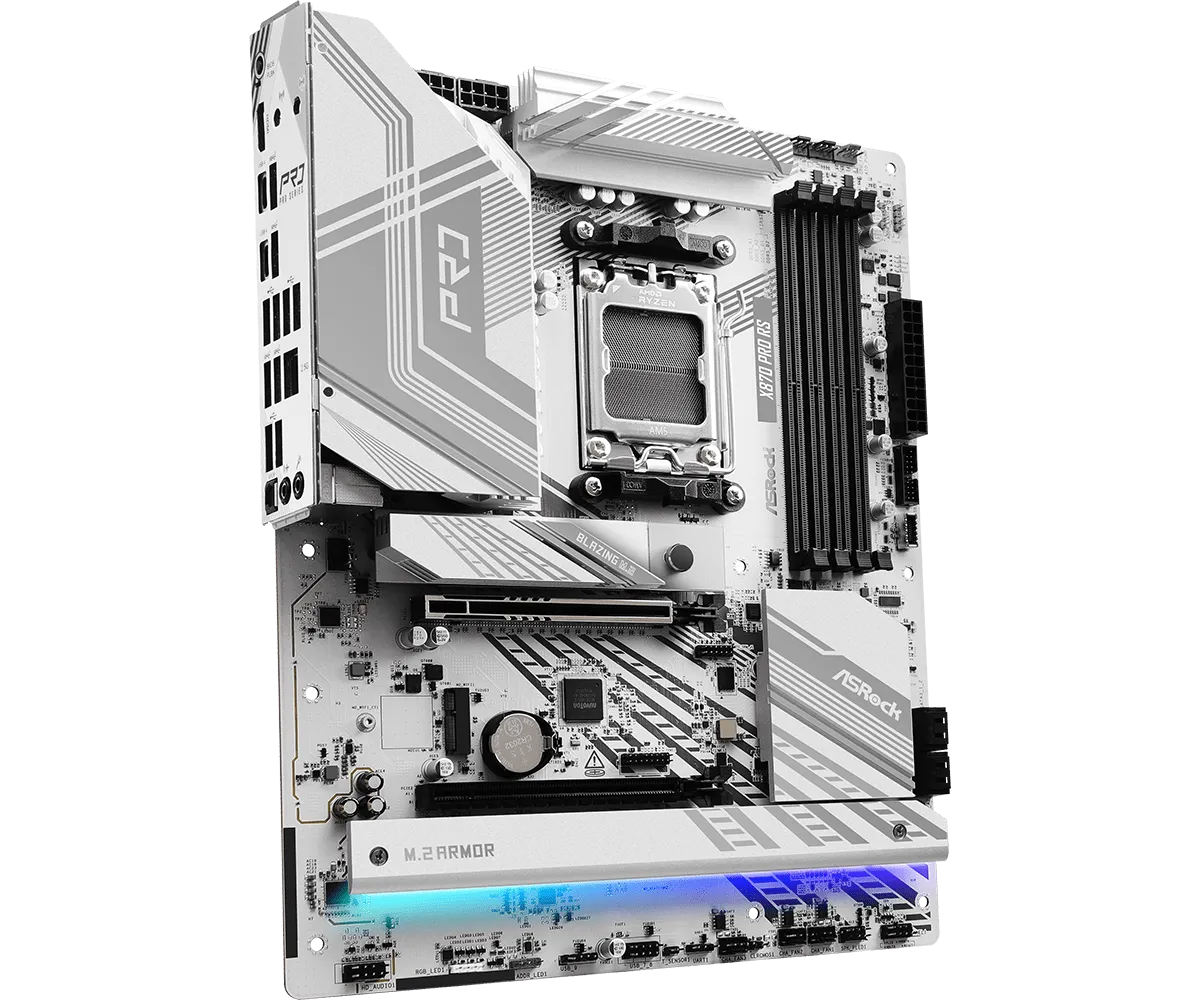 Материнская плата ASRock X870 PRO RS [AM5, AMD X870, 4xDDR 5, 3xM.2, 2xPCI-E x16, Standard-ATX]