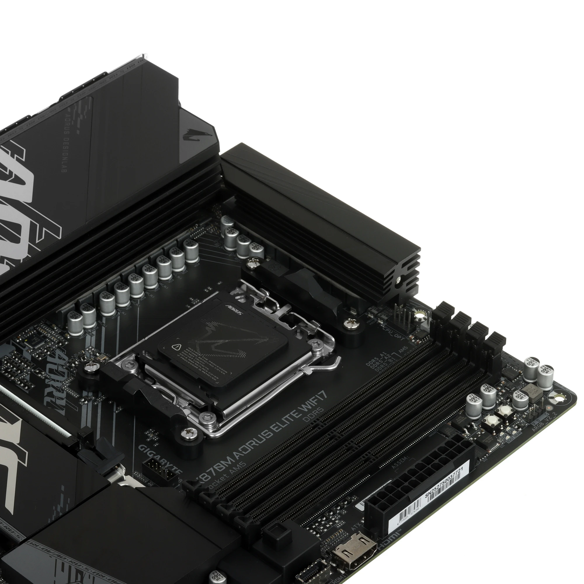 Материнская плата Gigabyte X870M AORUS ELITE WIFI7 [AM5, AMD X870, 4xDDR 5, 2xM.2, 1xPCI-E x16, Micro-ATX]