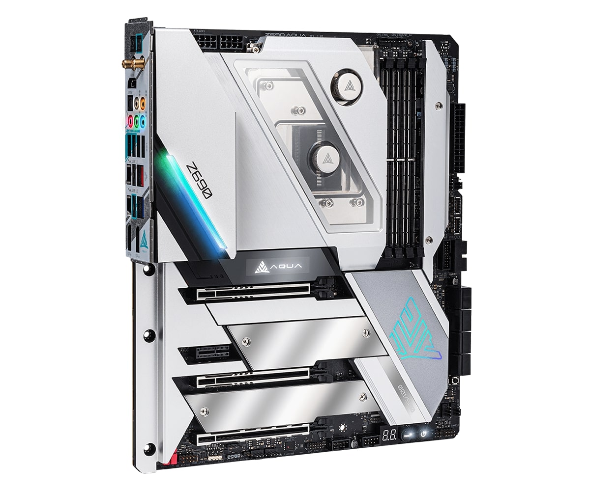 Материнская плата ASRock Z690 AQUA [LGA 1700, Intel Z690, 4xDDR 5, 3xM.2, 3xPCI-E x16, E-ATX]