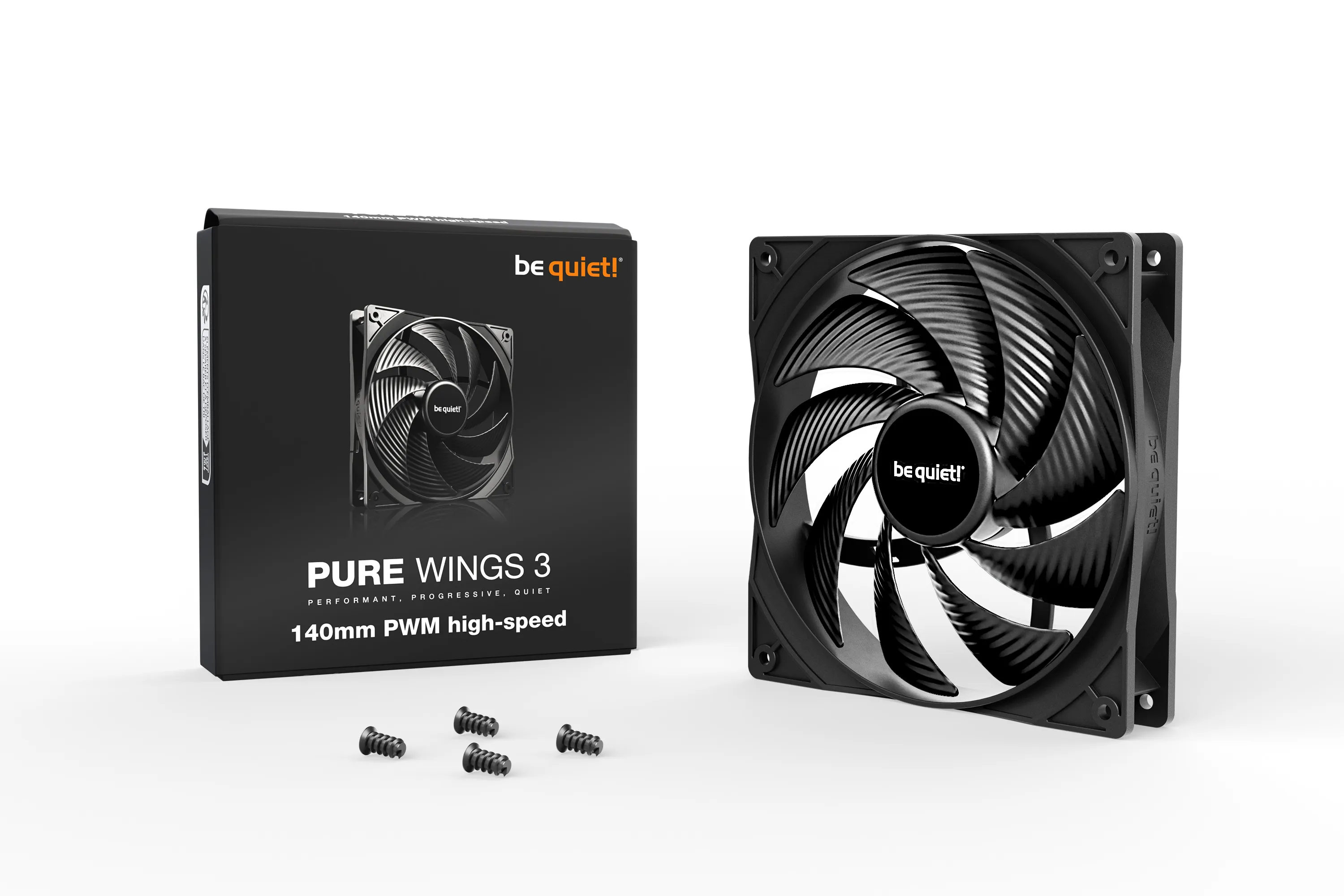 Вентилятор для корпуса Be quiet! Pure Wings 3 [120 мм, 1600 об/мин, 49,9 CFM, 25,5 дБ, PWM]