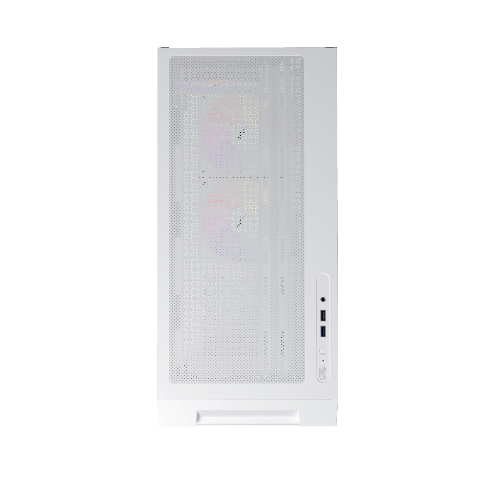 Корпус 1stPlayer AU6 (AU6-WH-2FA7-14-W-2FA7R-W-1FA7-W) [Mini Tower, 4 x 140 мм / 1 x 120 мм, белый]