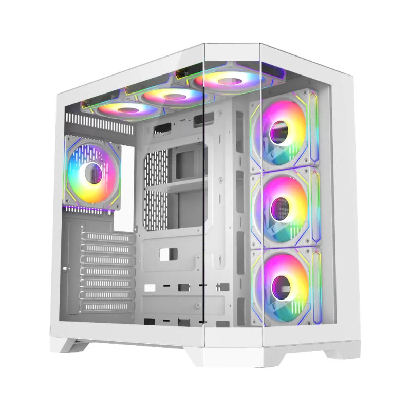 Корпус GameMax Hype-A WH [Midi Tower, ARGB 4 x 12см, белый]