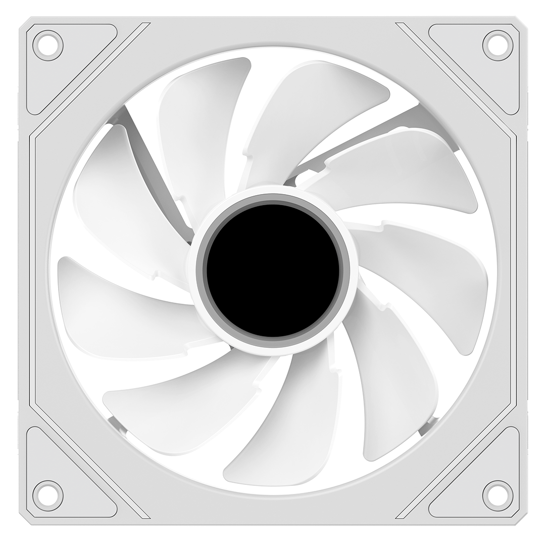 Вентилятор для корпуса Ocypus Gamma F12 WH ARGB REVERSE BLADE [120 x 120 мм, 1600 об/мин, 50 CFM, 31 дБ, PWM]