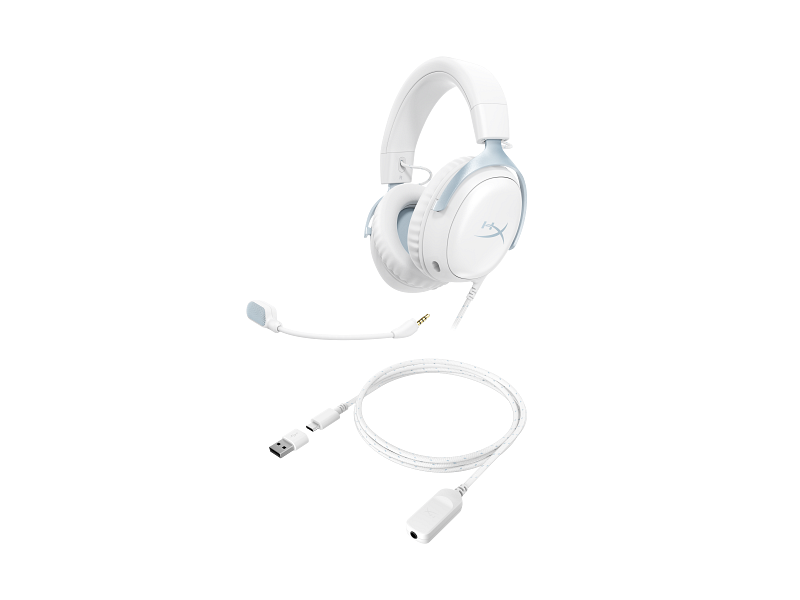 Гарнитура HyperX Cloud III - Gaming Headset (White-blue) DF7F1AA Белый