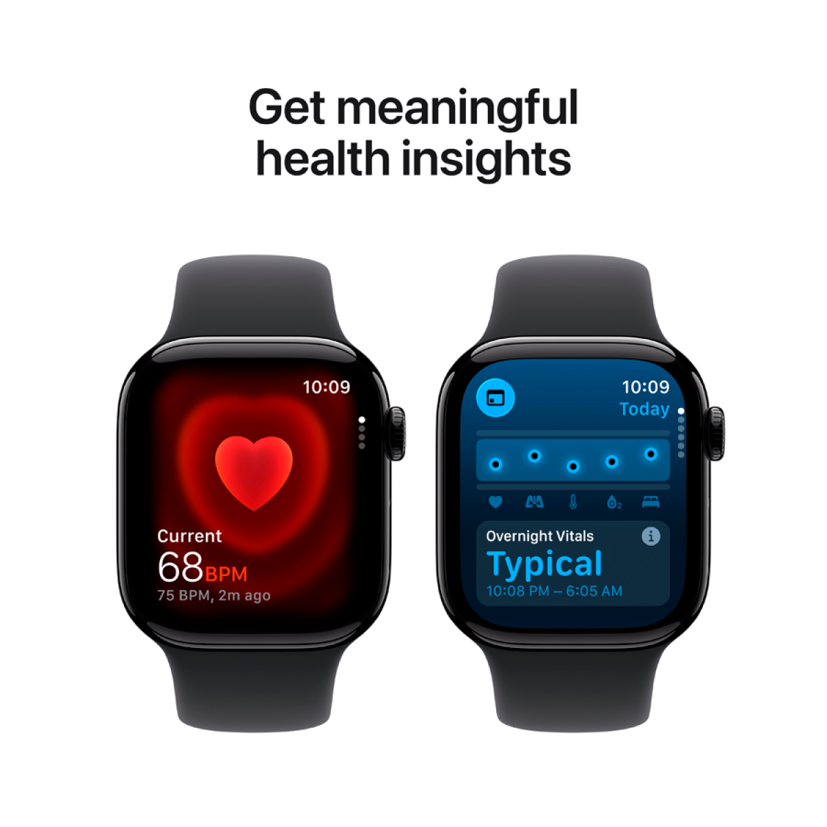 Apple Watch Series 11 GPS 42mm (MEQT4RK/A) Jet Black Aluminium Case with Black Sport Band - S/M, Model A3331, черный