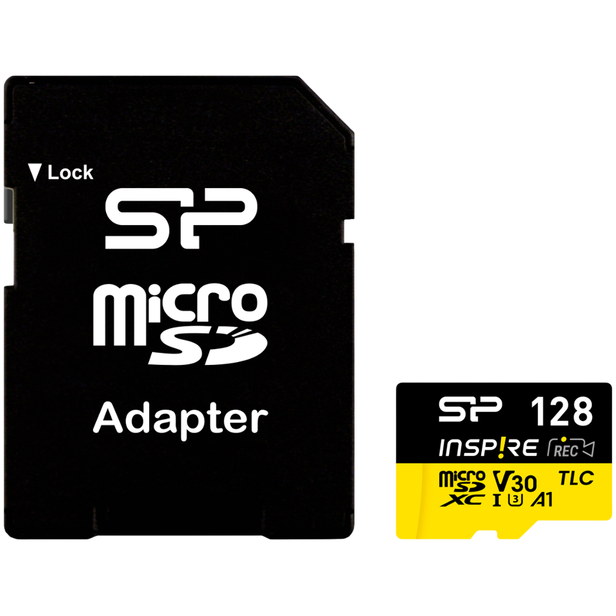 Карта памяти SILICON POWER, TF_SDXC UHS-IU3 A1,128GB,V30,Inspire,DDR200,W/A (SP128GBSTXLV3V1NSP)