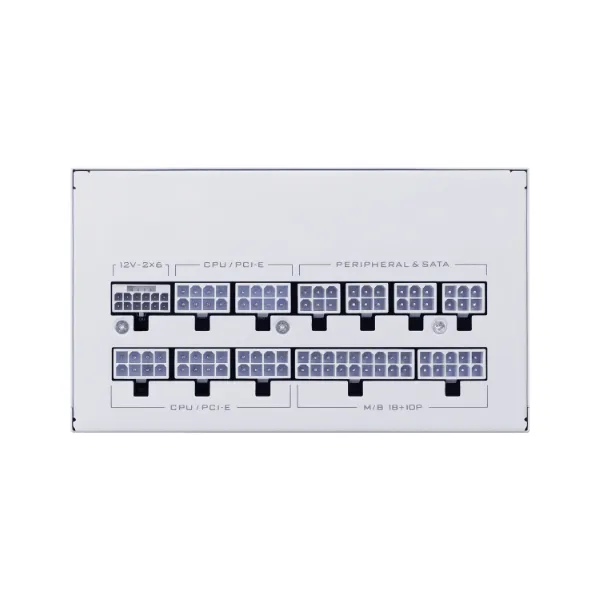 Блок питания Lian Li SX1200P WHITE 1200W (G9P.SX1200P.W000.EU) [1200 Вт, 80 PLUS Platinum, 10x SATA, 1 x 16 pin (12VHPWR), 3 x 6+2 pin PCIe, 2x 4+4 pin CPU, ATX]