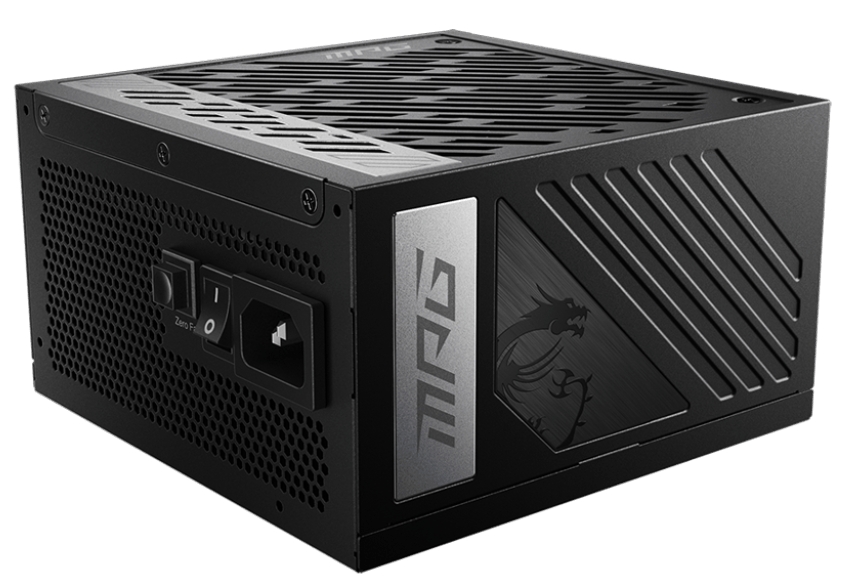 Блок питания MSI MPG A850G PCIE5 [850 Вт, 80 PLUS Gold, 8x SATA, 1 x 16 pin (12VHPWR), 6 x 6+2 pin PCIe, 2x 4+4 pin CPU, ATX]