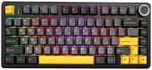 Клавиатура Aula F75 [механическая, проводная + беспроводная, RGB подсветка, Leobog Graywood V3, черная]