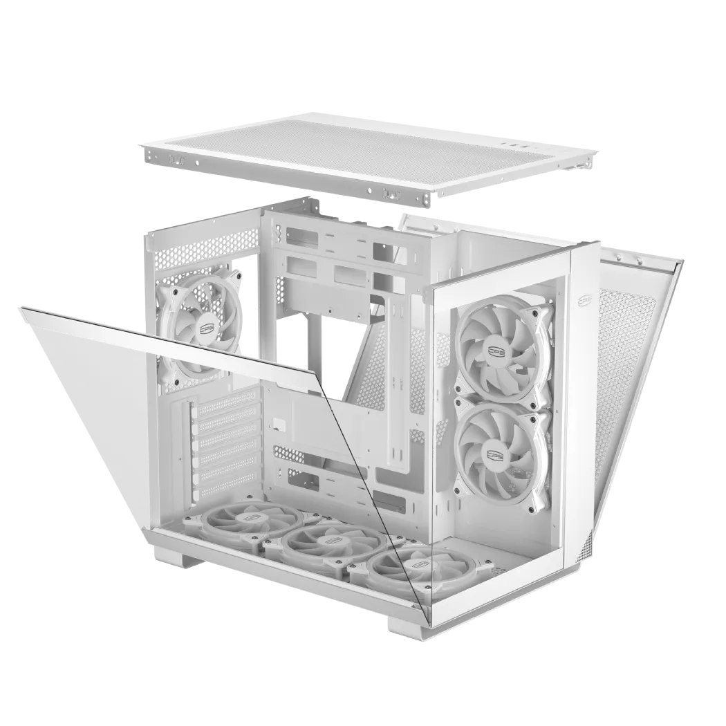 Корпус PCCooler C3 T500 ARGB WH, Midi Tower, белый