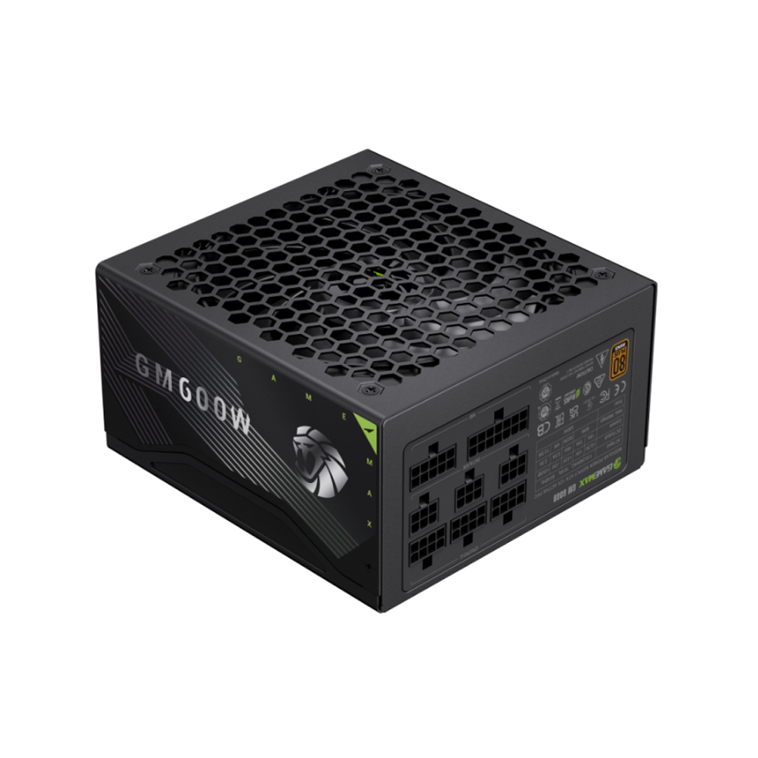 Блок питания GameMax GM 600B (2139-0600B0007) [600 Вт, 80 PLUS Bronze, 3x SATA, 2 x 6+2 pin PCIe, 1x 4+4 pin CPU, ATX]