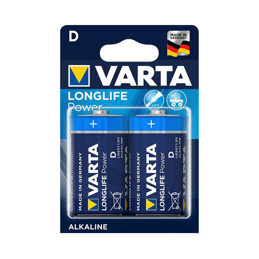 Батарейка VARTA High Energy Longlife Mono 1.5V - LR20/D (2 шт) в блистере - купить по цене 2 810 тг. в интернет-магазине Forcecom.kz