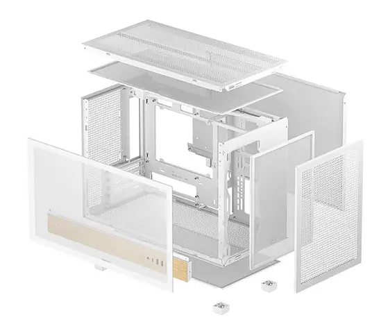 Корпус DeepCool CH260 WH WOOD (R-CH260-WHNWM0-G-1) [Mini Tower, Белый]