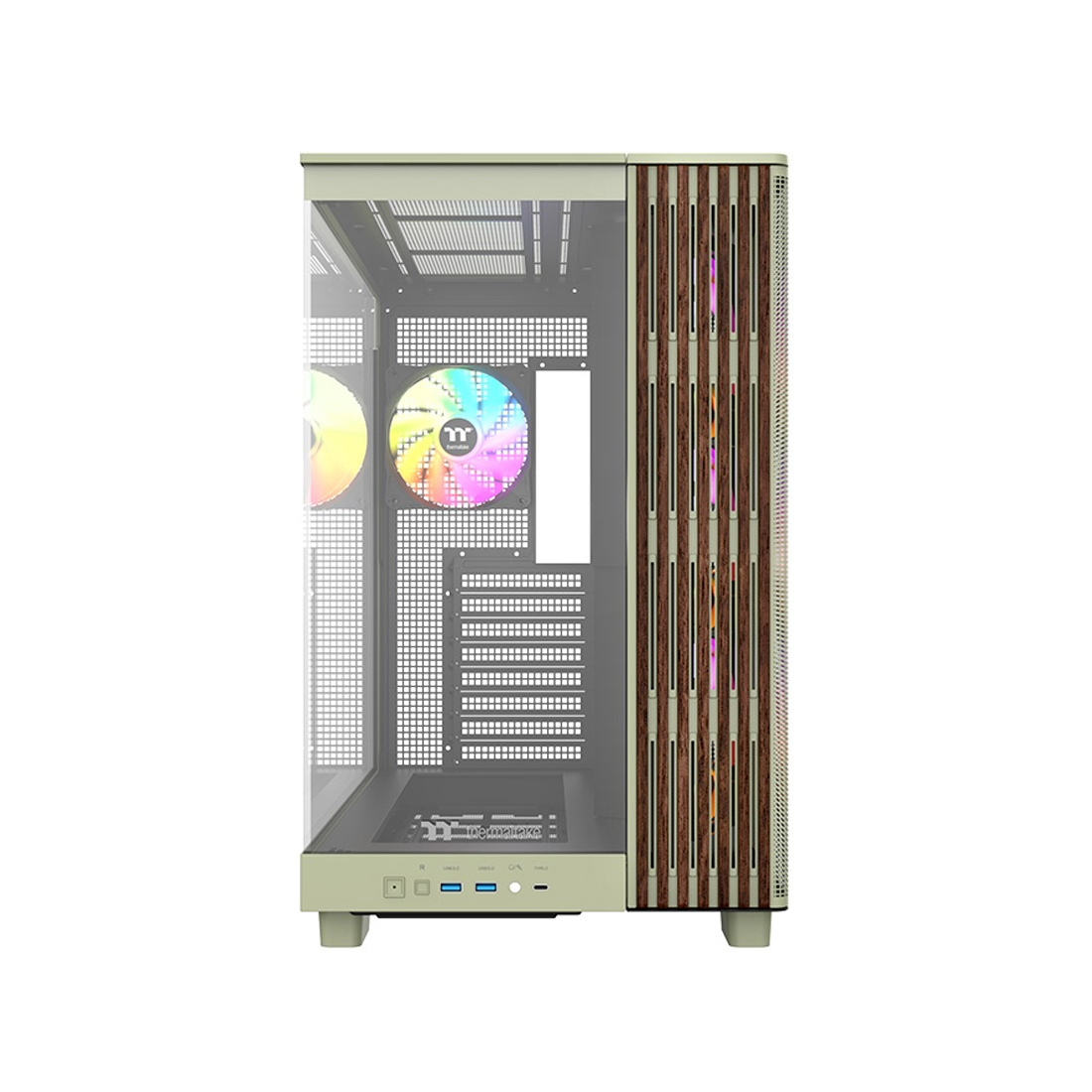 Корпус Thermaltake View 380 XL WS ARGB Matcha Green (CA-11E-00MEWN-WS) [Midi Tower, 4 x 120 мм ARGB, зеленый]