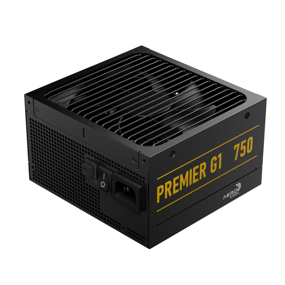 Блок питания AeroCool PREMIER G1 750 (ACPG-PR75FEC.71) [750 Вт, 80 PLUS Gold, 8x SATA, 1 x 16 pin (12VHPWR), 2 x 6+2 pin PCIe, 2x 4+4 pin CPU, ATX]